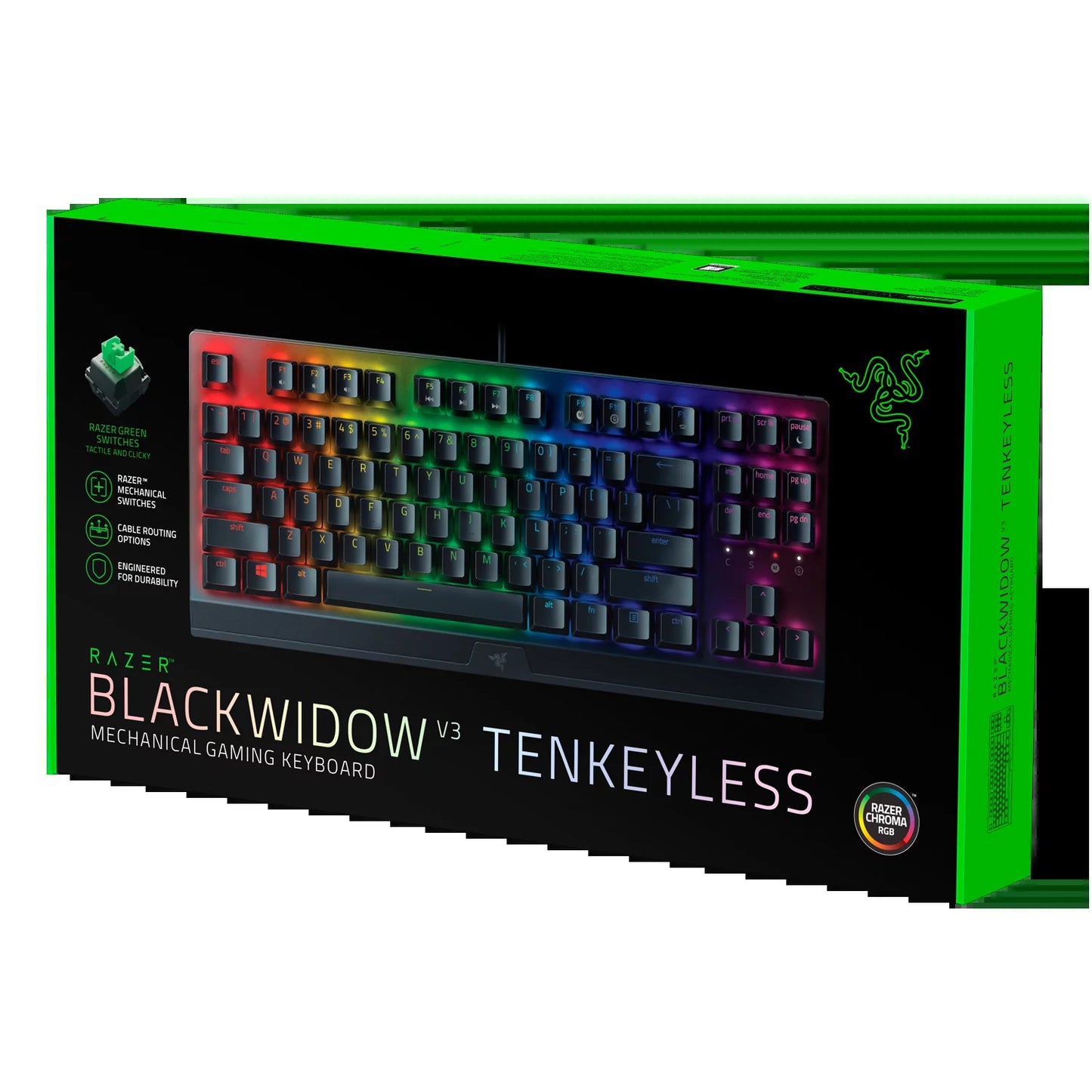 Blackwidow V3 Tenkeyless Compact Mechanical Gaming Keyboard - Green Switch